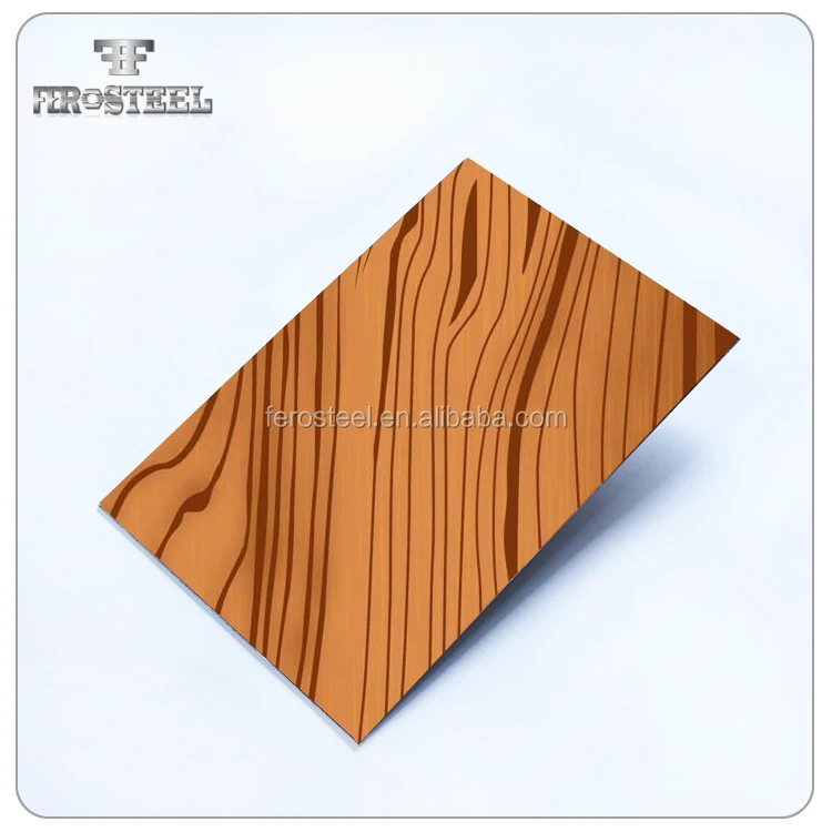 Wood Grain Lamination Stainless Steel Laminate Cladding Sheet Buy