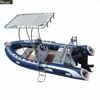 20 years China supplier 8 Persons Semi Rigid Fiberglass Hull Inflatable Rowing Boat With outboard motor