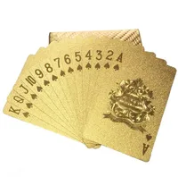 

Creative Beautiful Gold Foil Playing Cards Waterproof Plated Poker