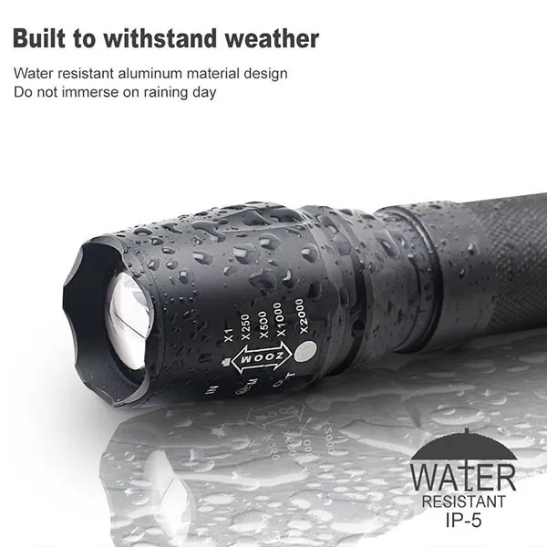 Manufacturer Ultra Bright XM-L T6 LED Aluminum 26650/18650 Battery Rechargeable Tactical Shadowhawk X800 Flashlight
