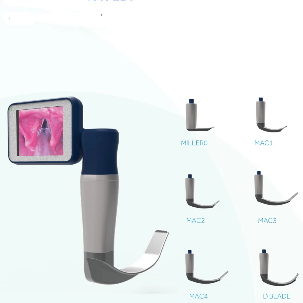 
Medical anesthesia reusable video laryngoscope with LCD display with Mac 3 adult blade 