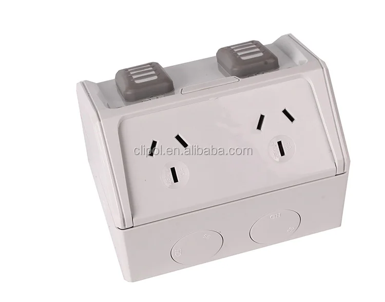 2 Phase Outdoor Weatherproof Double Powerpoint Outlet 