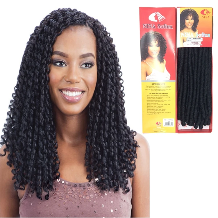 

Nina Softex Dread 72g 30pcs 14 inch Curly Synthetic Braiding Hair Wigs Dreadlocks for Women