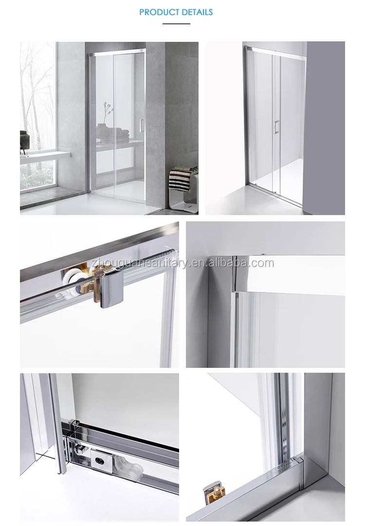 Hot Selling Bathroom Shower Glass Sliding Door in Customized Size