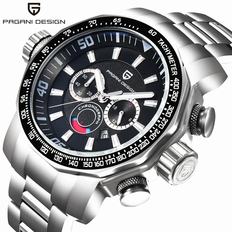

Watches Men Luxury PAGANI DESIGN Chronograph Watch Dive Military Watches Big Dial Multifunction Quartz Wristwatch reloj hombre