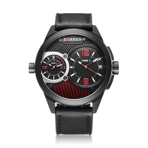 

CURREN 8249 Men Quartz Watches Leather Strap Stainless Steel Back Fashion Sport Men Wristwatch relojes hombre, N/a