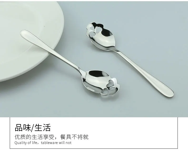 In Stock Stylish Stainless Steel Skull Shape Coffee Sugar Dessert Skull spoon