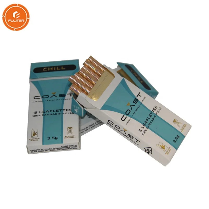 Best Quality Custom Cigarette Box Paper Empty Cigarette Pack With Foil Paper