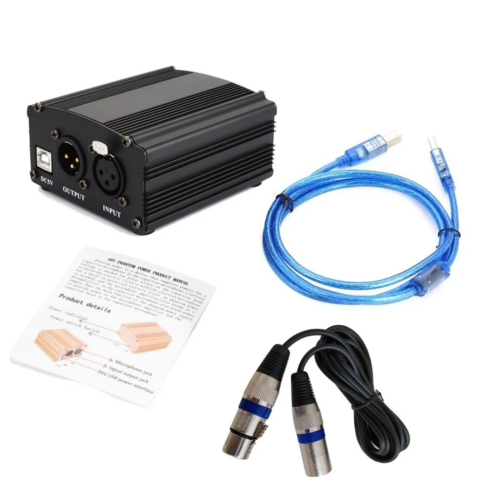 Professional 48v Phantom Power Supply,Condenser Microphone Phantom