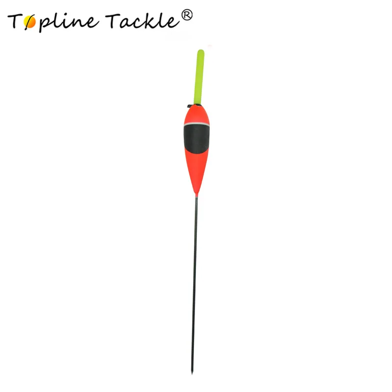 

ToplineTacke10pcs night luminous carp fishing float weigh t2.5g plastic vertical buoy float hard tail floats for fishing floater, Red