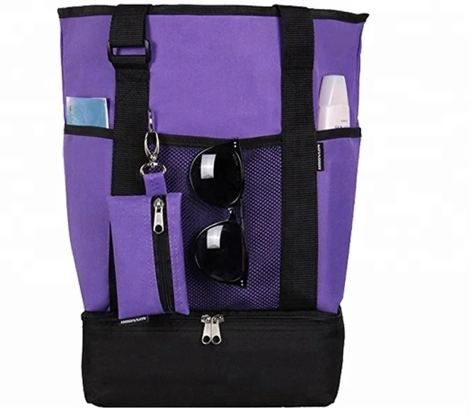 

Hot Sale Fashion Shoulder Insulated Picnic Beach Cooler Bag, Black