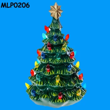 Resin With Lights Christmas Decoration Tree - Buy Christmas Decoration