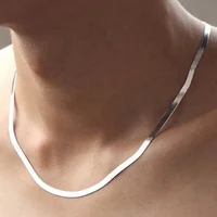 

Fashion Alloy Herringbone Chain Necklace