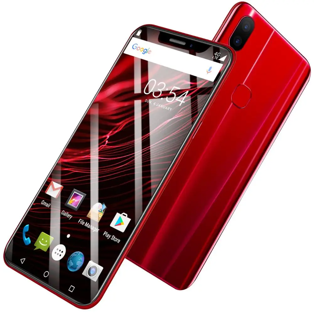 

New X21 6.2 inch HD screen 4+ 64G GSM WCDMA fingerprint cell phone, Black;red;gradual change blue