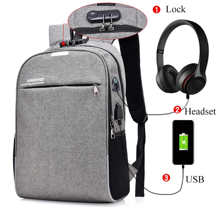 

Multifunction mochilas men waterproof anti-theft charging backpack laptop backpack