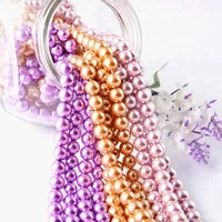 

Glass Jewelry Beads Shaped Pearl, Faux Pearl Glass Beads Bulk In 6mm 8mm 10mm