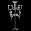 Factory custom tall wedding crystal candelabra centerpiece with flower bowl 5 arms