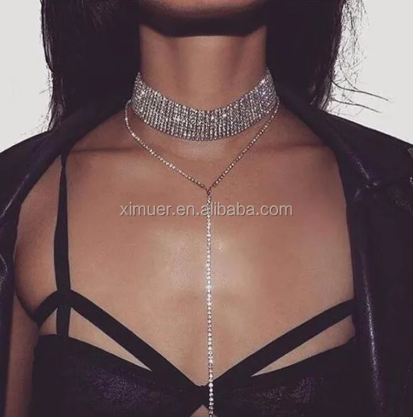 

Wholesale fashion crystal collar jewelry necklace choker necklace