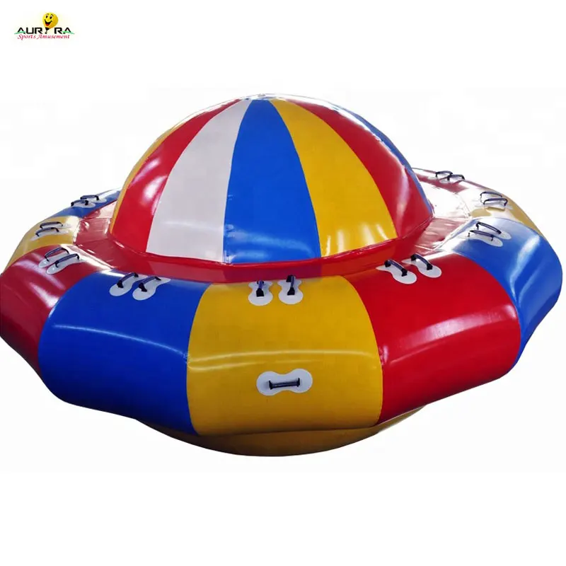 

Inflatable Spinning UFO Towable Tube For Water Entertainment Inflatable Water Rotating Disco Boat, Customized