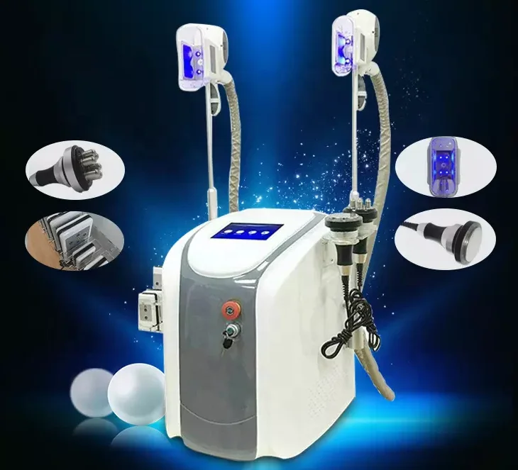 

Portable 5 in 1 Cavitation Cold Cryo Machine/Lipolysis Fat Freeze Slimming Machine Price, White, blue