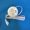 UL /ETL Approved US plug conference table mini smart round desk power socket with USB port