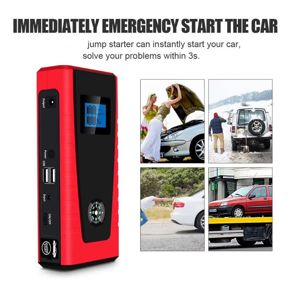18000 Mah 12v Solar Panel Power Bank Battery Jump Starter Buy Jump