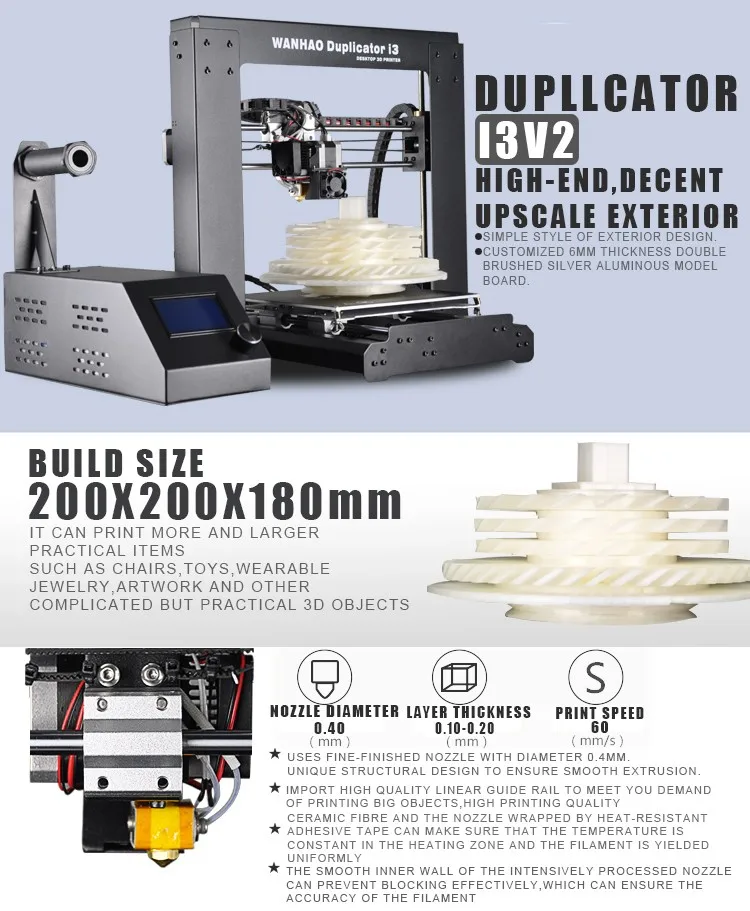 new version DIY 3d impresora for sell