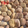 Hebei golden yellow stone river rock stone cobbles for road