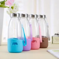 

Glass water bottle with silicone sleeve wholesale,glass water bottle,bottle glass