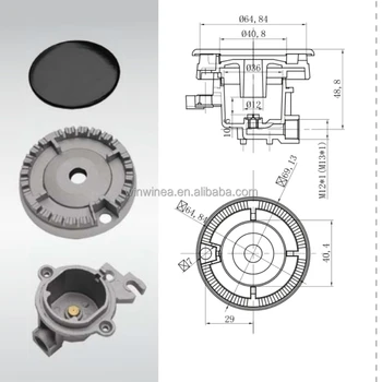 Whirlpool Replacement Cast Aluminum Gas Stove Burner Parts ... kitchenaid range wiring diagram 