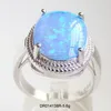 2015 Big Opal Stone Ring , 925 Sterling Silver Gemstone Fire Opal Ring , Fine Opal Jewelry DR014137R Accepted By paypal