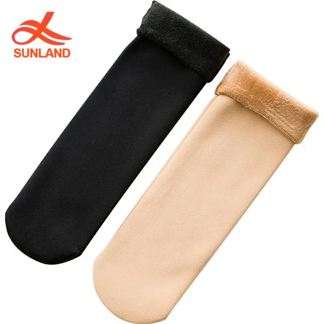 W8423 Winter Crew Thick Fleece Lined Trouser Women's Winter Warm Socks