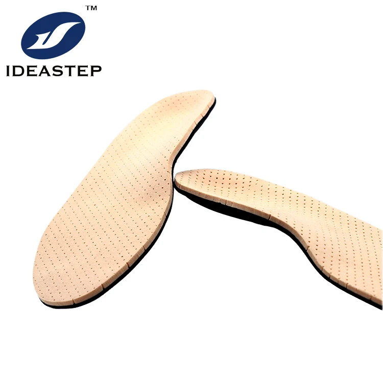 

Ideastep Wholesale OEM factory foot care anti slip shock absorption full length perforating insole with rigid shell arch support, Beige + black