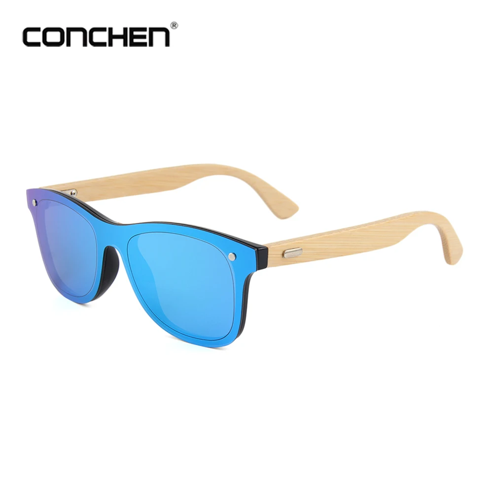 

Cheap low moq boys girls flat mirror lens bamboo frameless sunglasses