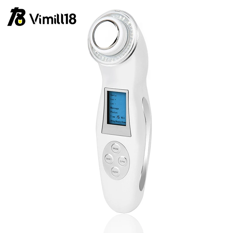 

Facial Compact Massager 3 Color LED Light Therapy Skin Care Facial Therapy Massager Photon Rejuvenation Device with CE/ROHS, White;pink;red