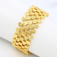 

74486 xuping imitation jewellery unique design heart shape gold bracelet