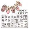 BORN PRETTY Rectangle Stamping Template Letters Design Manicuring Nail Art Image Plate BP-L055
