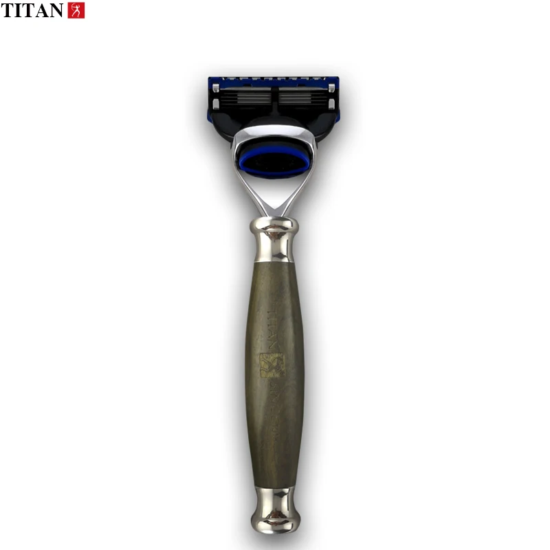 

Titan razor 5 layers blade razor ,wooden handle 5 blade high quality razor from Titan