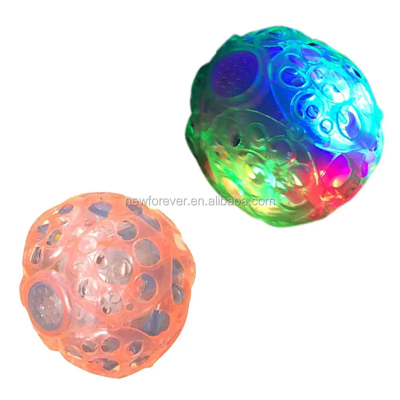 LED Jumping Fusion Ball Dancing Vibrating Flashing Blinking Toy Glow Light Up 