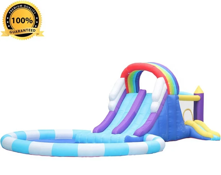 

S264B Available CE Certification New Arrival Inflatable Fabric PVC Rainbow Water Slide Factory in China