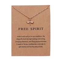 

Wholesale most popular lucky best wishes gold plated jewellery pendant collarbone chain necklaces