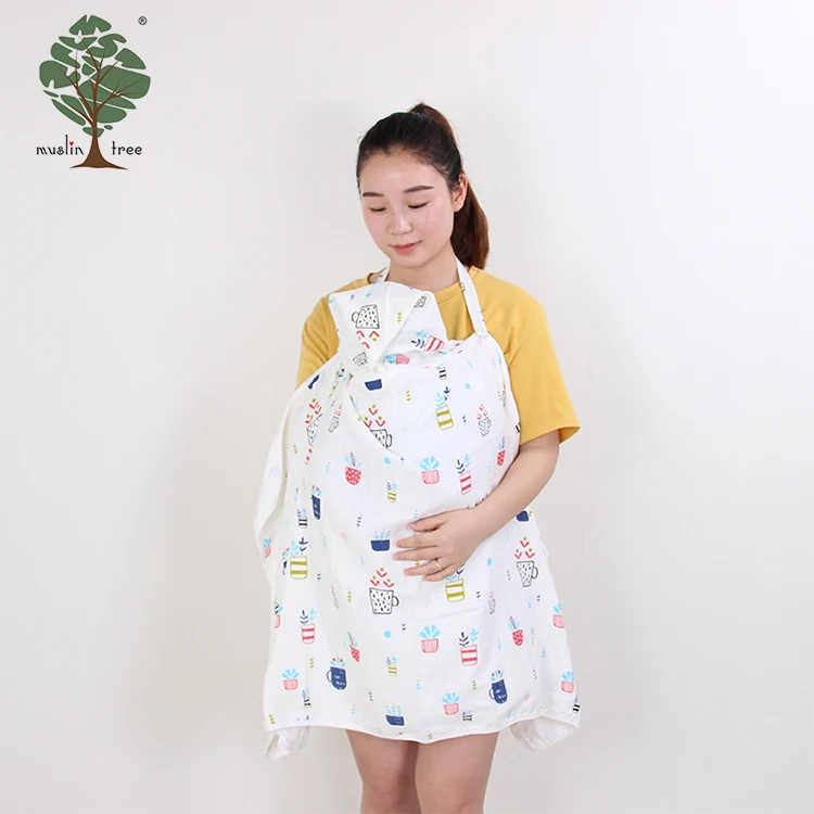 

Muslin tree coverage up adjustable comfort nursing cover baby breastfeeding apron