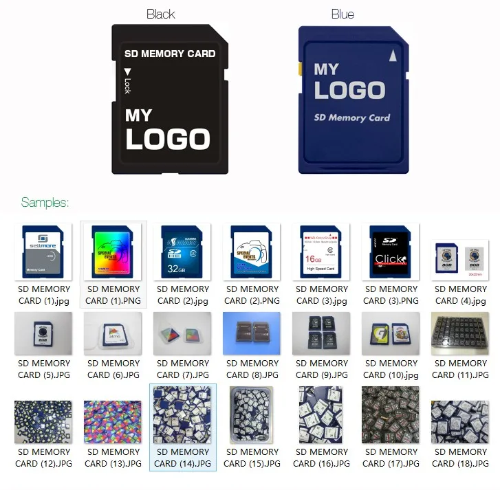 Custom Logo Sd Memory 64gb 128gb Sdxc Uhsii Class 10 U3 Memory Card Sd