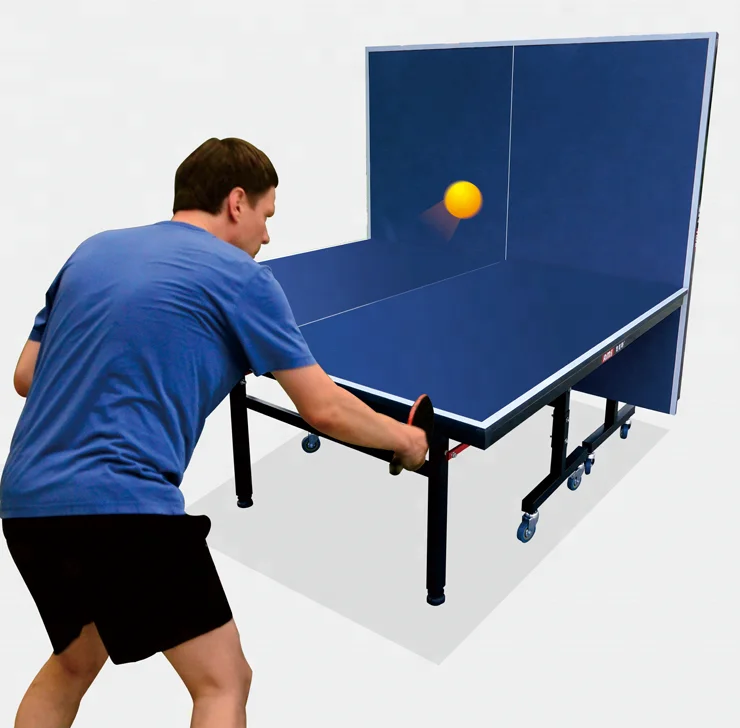 

Wholesale Folding Leg Ping Pong Table Suitcase Style Of Table Tennis Table, Blue