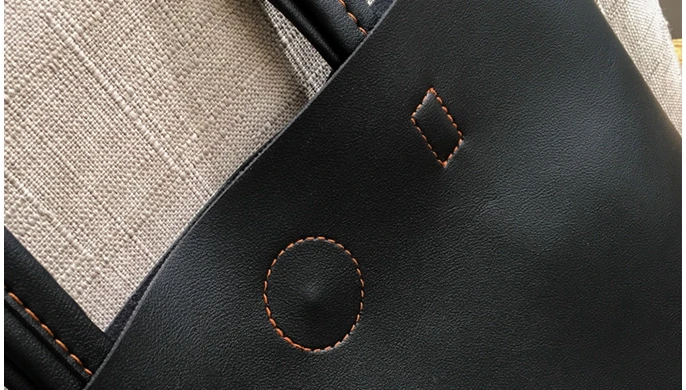 New fashion large capacity bag Korean version of the collision color shoulder bag simple atmosphere soft pu leather bag