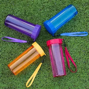 Image of Custom BPA Free Clear Plastic Fruit Water Bottle travel Colorful PP Water Bottle for kids
