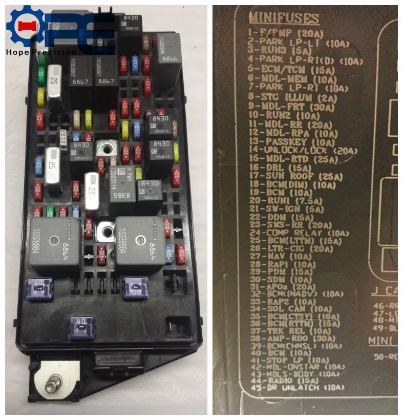 Fuse Block Fits Buick Lucerne Cadillac DTS Silverado Sierra 13599107