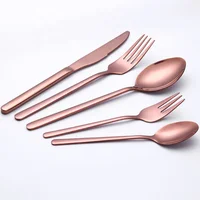 

Luxury Cutlery Camping Stainless Steel Wedding Silverware Flatware Set