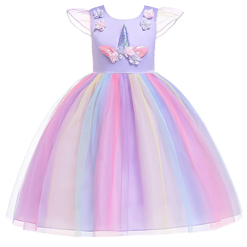 

Girl Unicorn Dress Christmas Dress Princess Dress