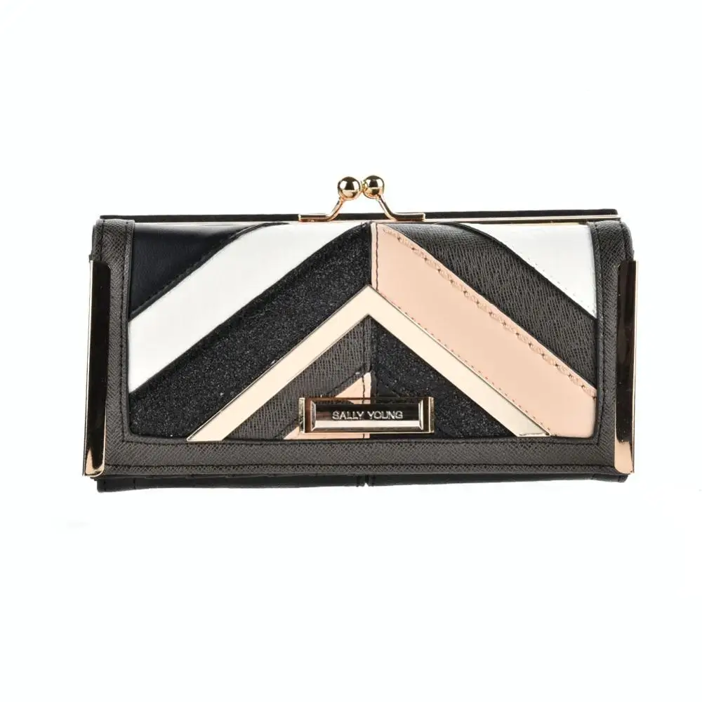 

HEC Manufacturers In China Multifunction Long-Style Lady Wallet clutch evening bag, Black blue grey
